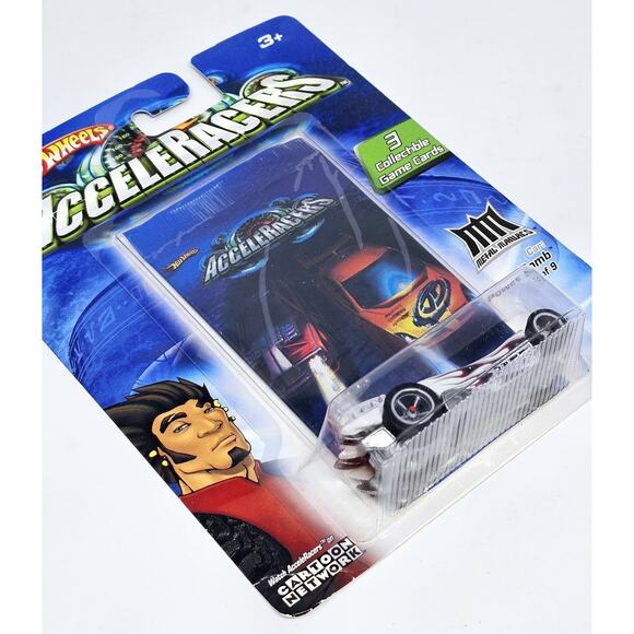 Hot Wheels AcceleRacers Metal Maniacs 1/9 Power Bomb White Sealed #67784 G8103 - Picture 7 of 9